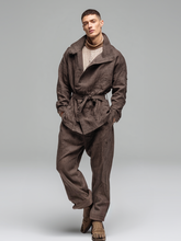 Loose linen casual suit for men